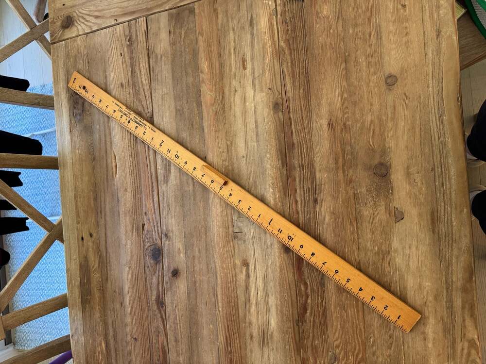 Vintage J.L. Hammett Company Wooden Yardstick